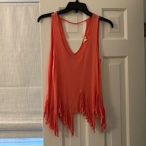 Orange fringe tank